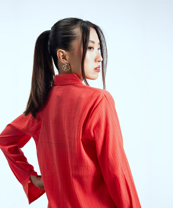 Red Button Down Shirt - Halo Retail