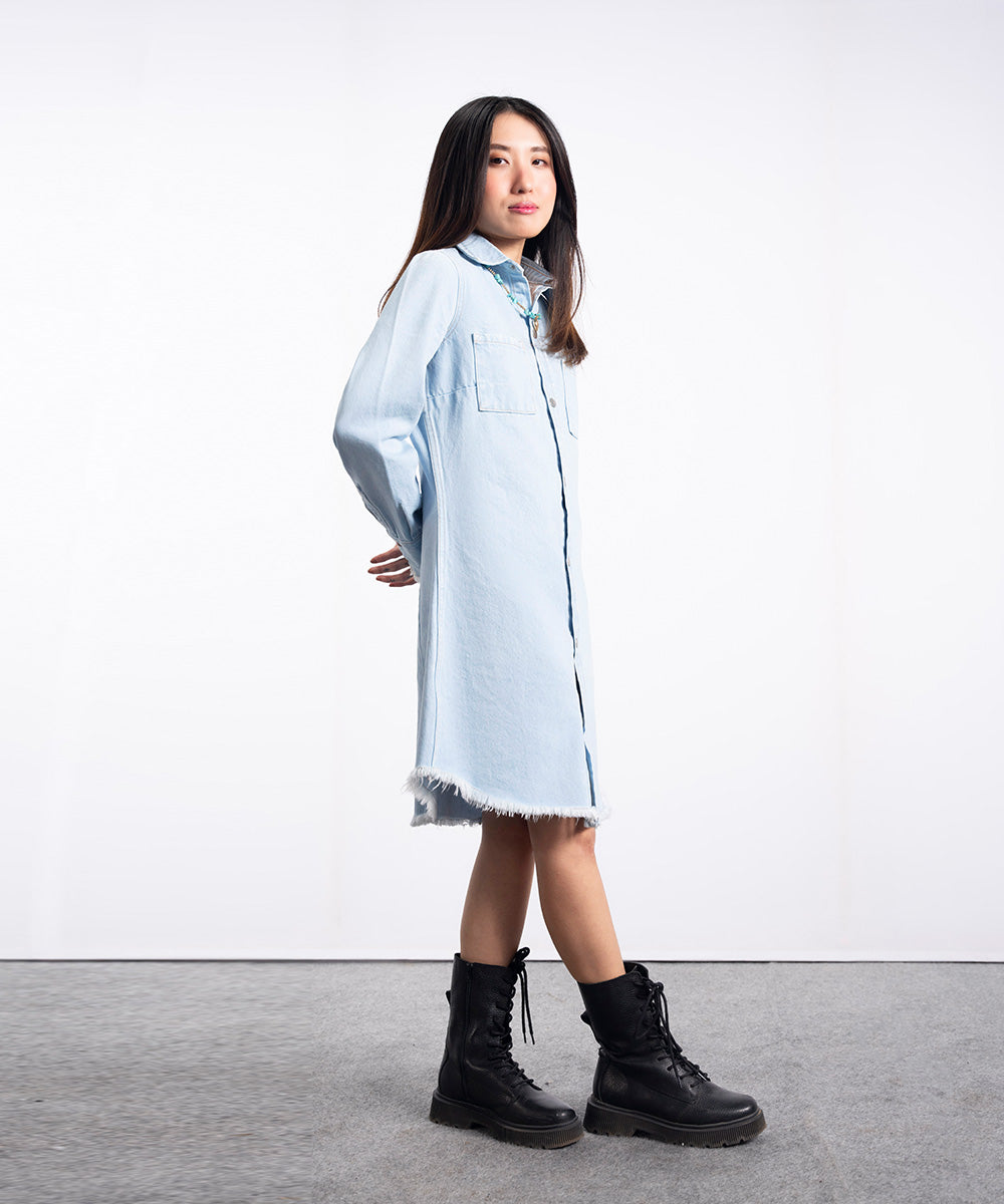 Light Wash Denim Dress - Halo Retail