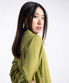 Parrot Green Dress With Collar Details - Halo Retail