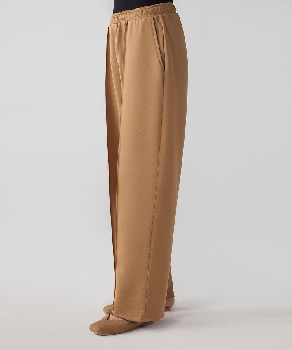 Tan Pintuck Trouser