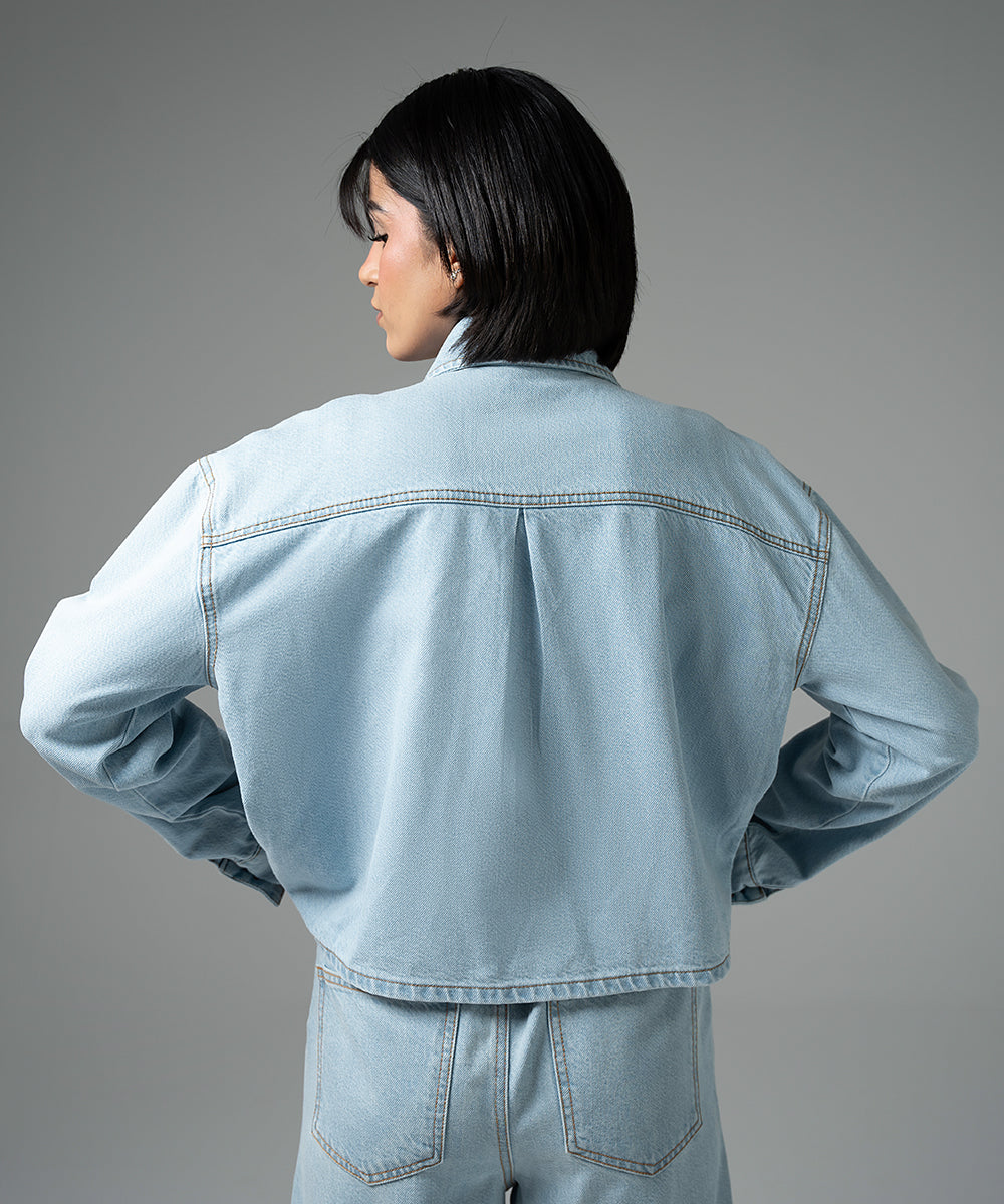 Light Wash Oversized Top