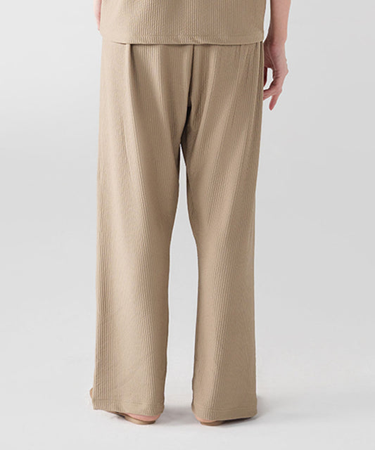 Beige Straight Pants