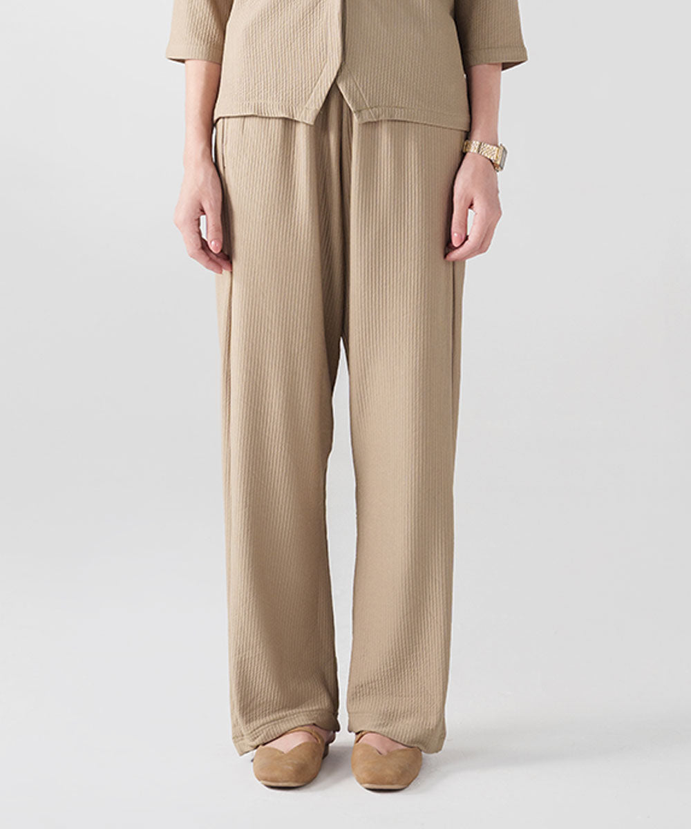 Beige Straight Pants