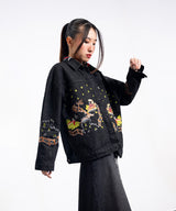 Abstract Embroidered Jacket - Halo Retail
