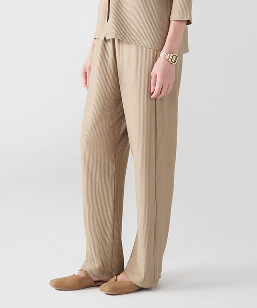 Beige Straight Pants