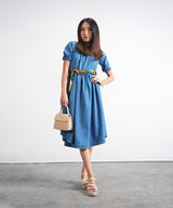 Mid Blue Denim Frock - Halo Retail