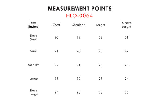 Size Chart for Mid Blue Denim Classic Jacket