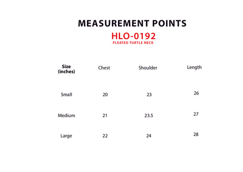 Size Chart for Line Knit Sweater