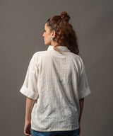 Square Weave White Shirt - Halo Retail