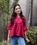 Jacquard Laced Top - Halo Retail