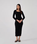 Noir Bodycon Maxi Dress - Halo Retail