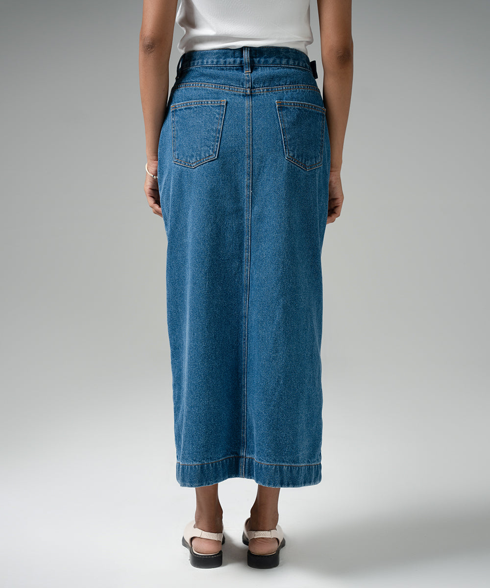 Downtown Button Skirt