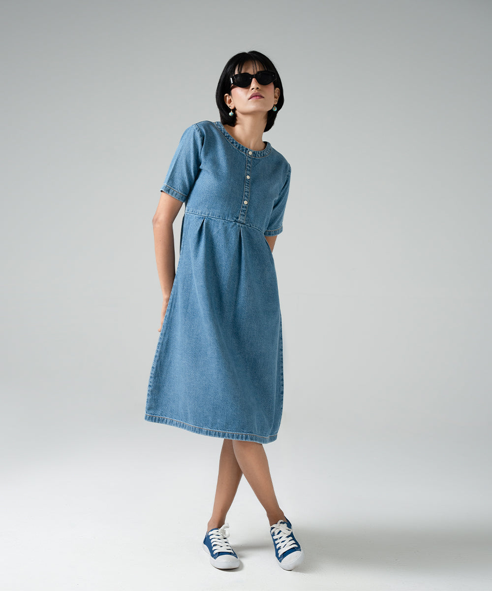 Low Tone Denim Dress