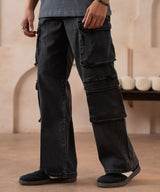 Faded Charcoal Wide Leg Denim - Halo Retail