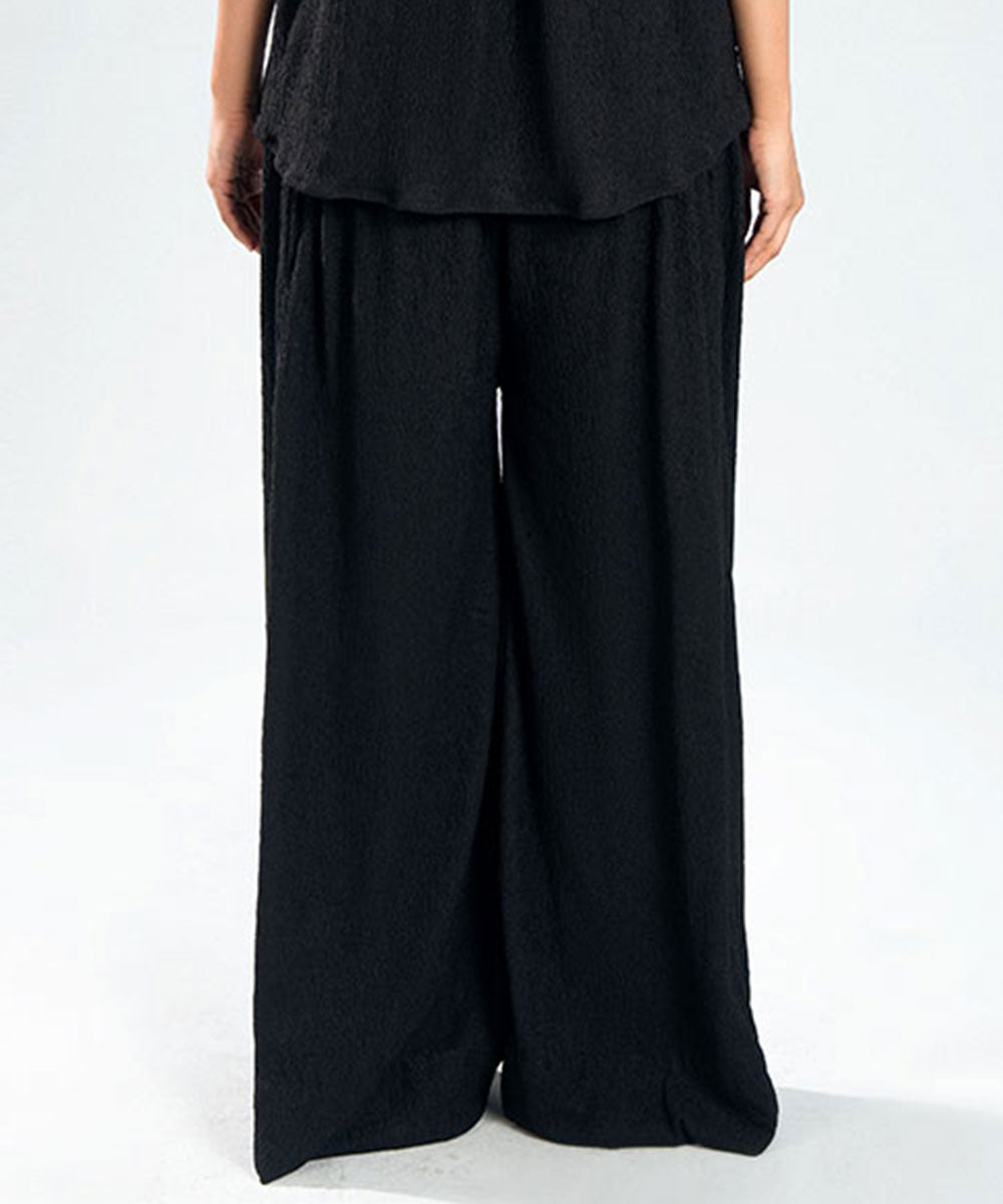 Crinkled Wide Pants