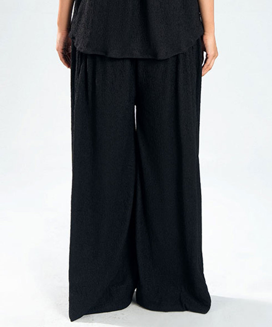 Crinkled Wide Pants