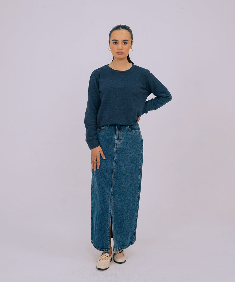 Basic Roundneck Sweatshirt - Halo Retail
