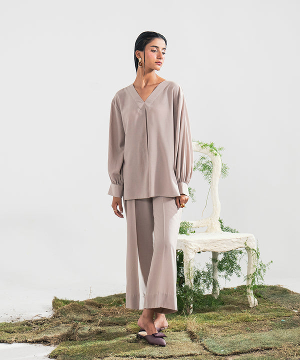 Peach V-Neck Top - Halo Retail