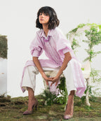 Stripped Lilac Raglan Dress - Halo Retail