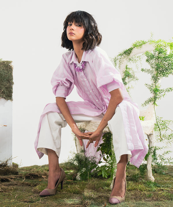 Stripped Lilac Raglan Dress - Halo Retail