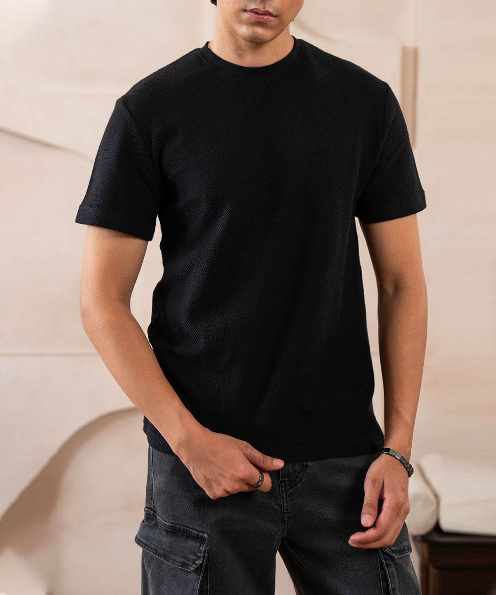 Black Grain Tee - Halo Retail