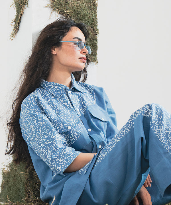 Dual-Tone Patchwork Shirt - Halo Retail