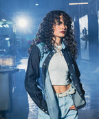 Patched Denim Button Down Shirt - Halo Retail