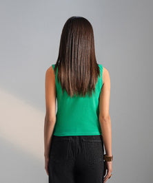 Green Script Top - Halo Retail