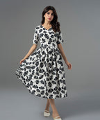 Bold Bloom Waist-Tie Dress - Halo Retail