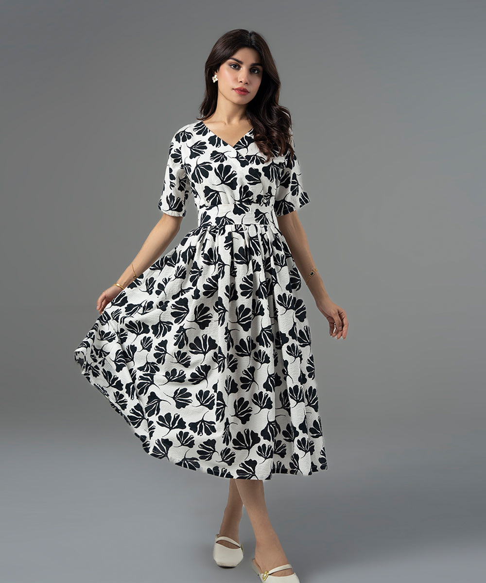 Bold Bloom Waist-Tie Dress - Halo Retail
