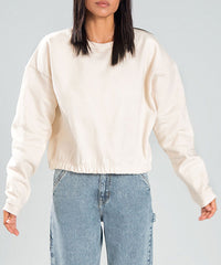 Cropped Fleece Sweatshirt