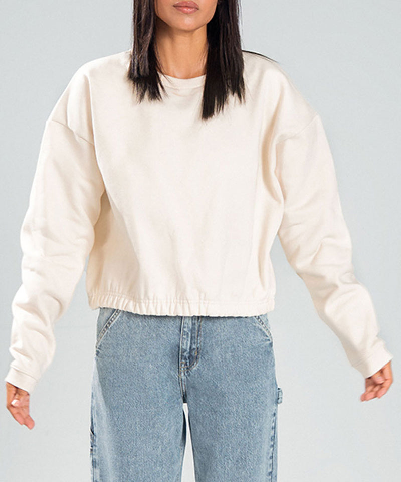 Cropped Fleece Sweatshirt