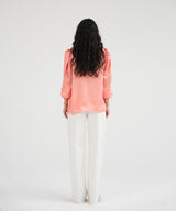 Silk Top With Ruffled Neck - Halo Retail