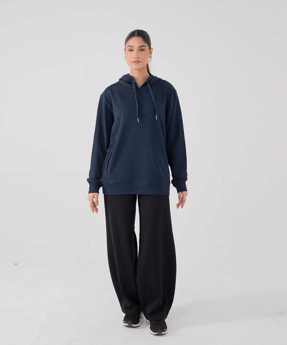 Navy Drift Hoodie (F) - Halo Retail
