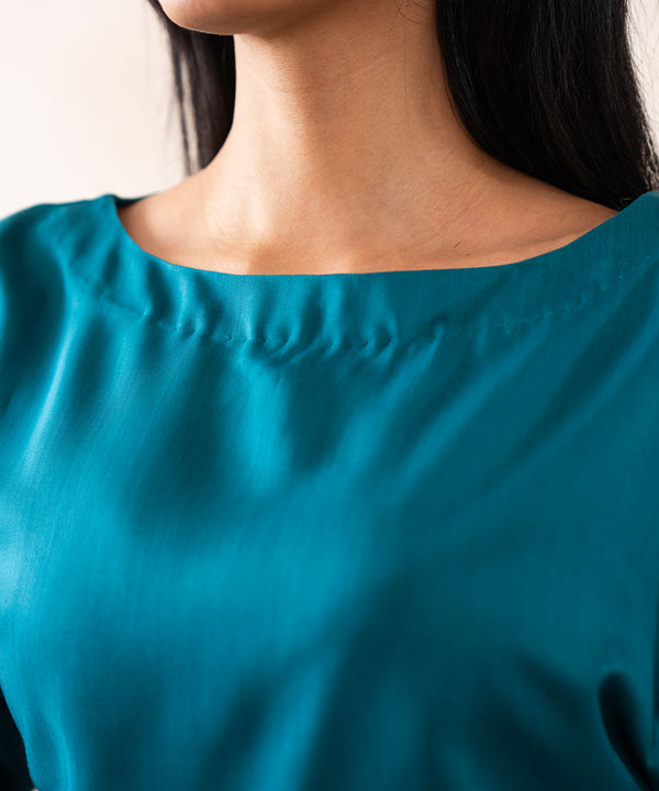 Cyan Tie Top - Halo Retail