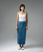 Downtown Button Skirt