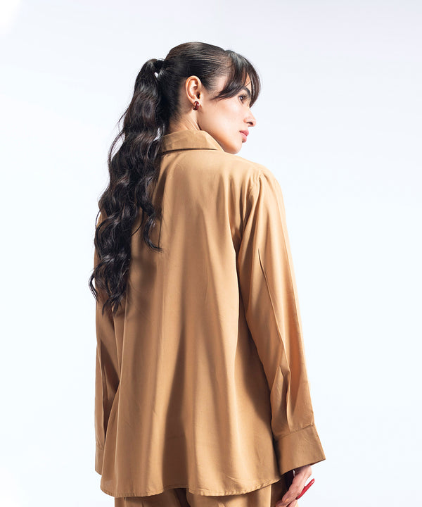 Mustard Pleated Shirt - Halo Retail