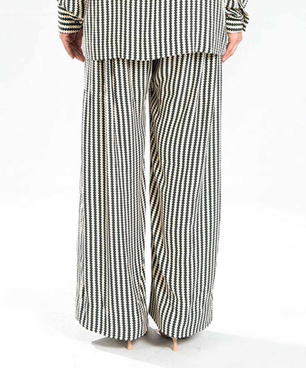 Striped Wide Trousers