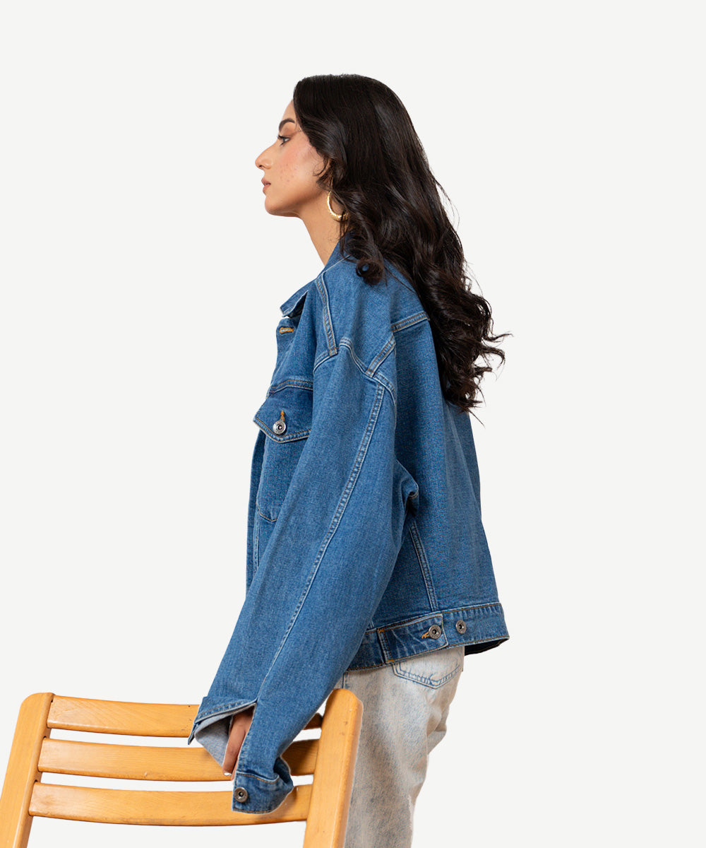 Mid Blue Denim Classic Jacket