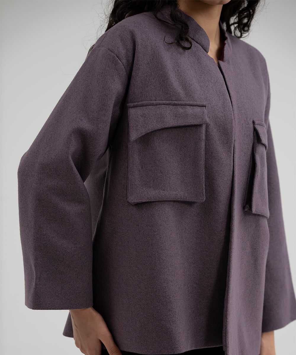 Lilac Open Front Jacket