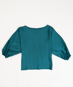 Cyan Tie Top