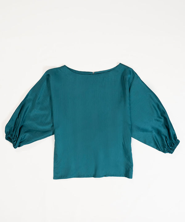 Cyan Tie Top
