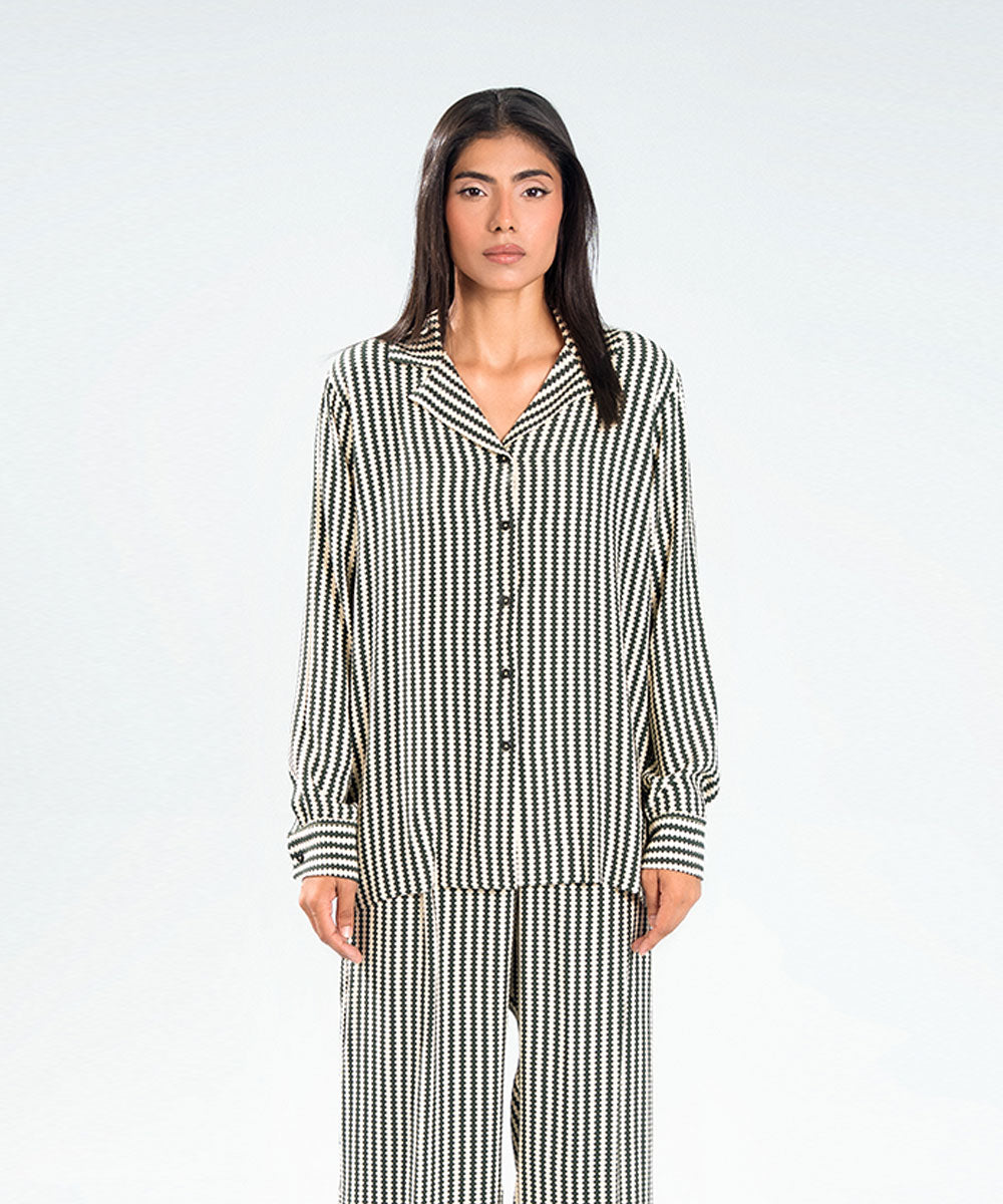 Geometric Striped Shirt