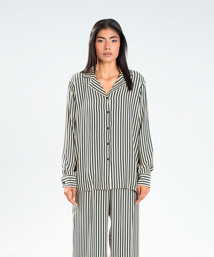 Geometric Striped Shirt