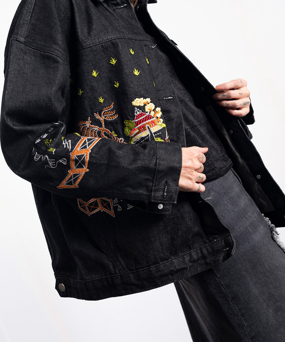 Abstract Embroidered Jacket