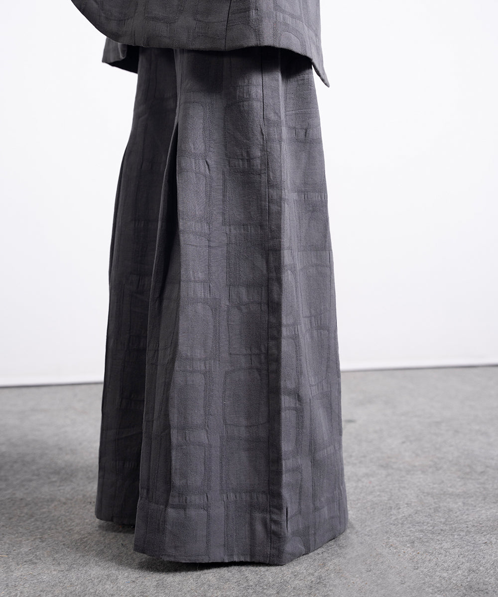 Textured Twill Wide Leg Pants - Halo Retail