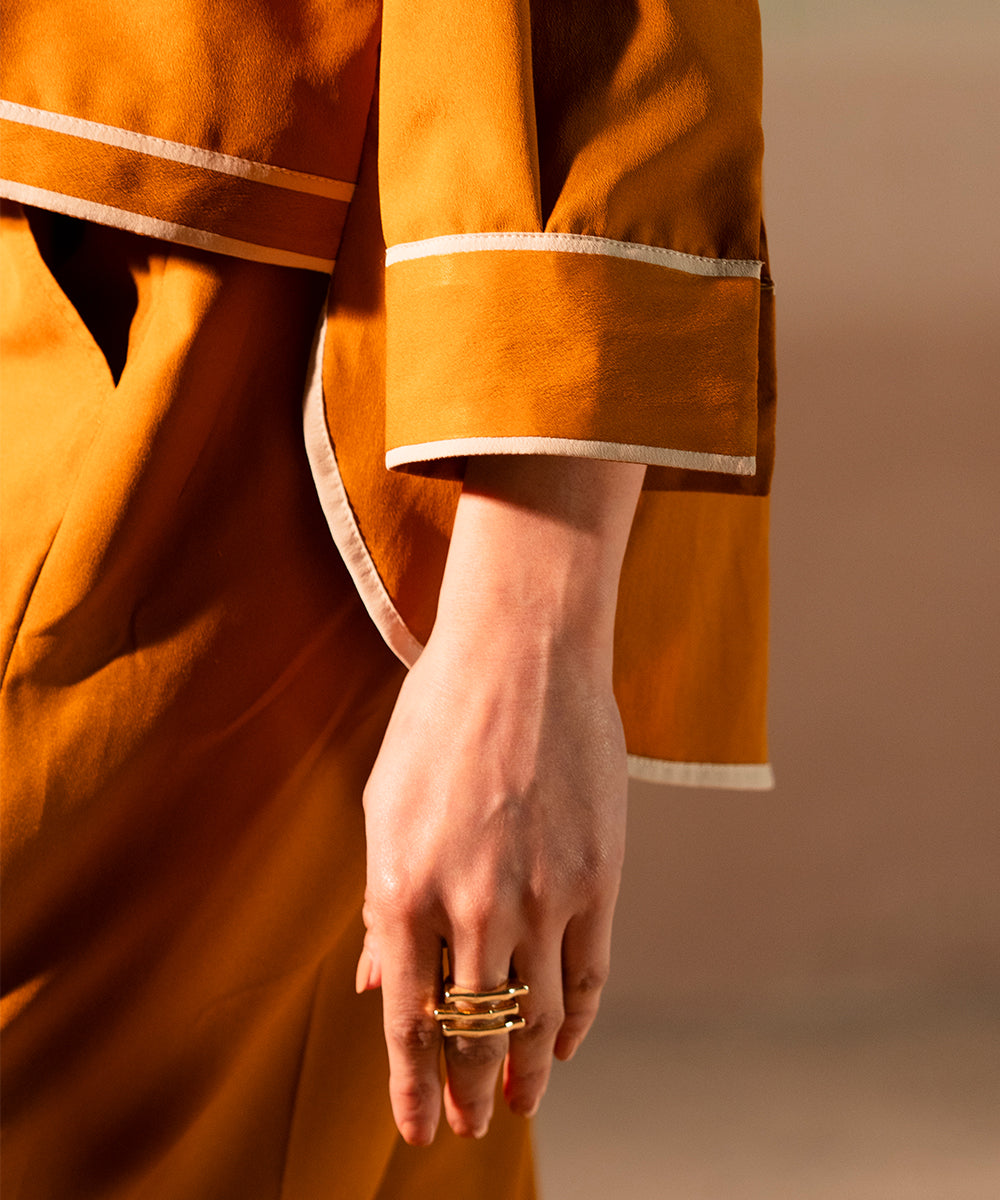Caramel Striped Button Down shirt - Halo Retail