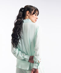 Aqua Button Down Shirt - Halo Retail
