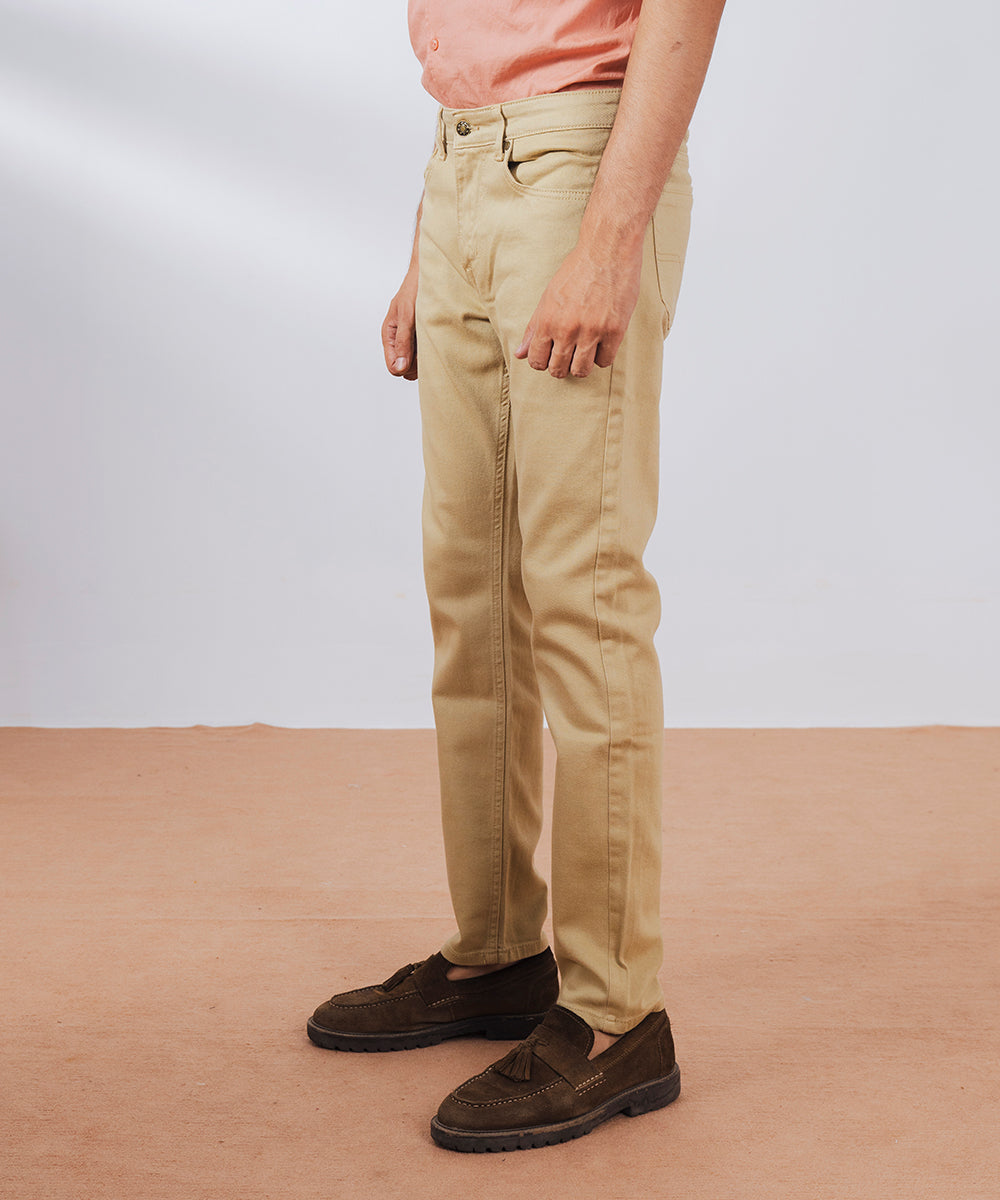 Beige Straight Fit Chinos - Halo Retail
