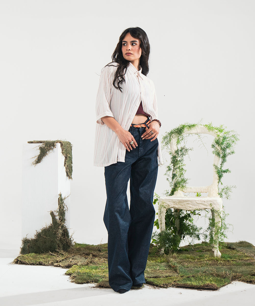 Stripped Button Down Shirt - Halo Retail